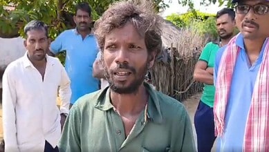 The girl's father speaks to the media