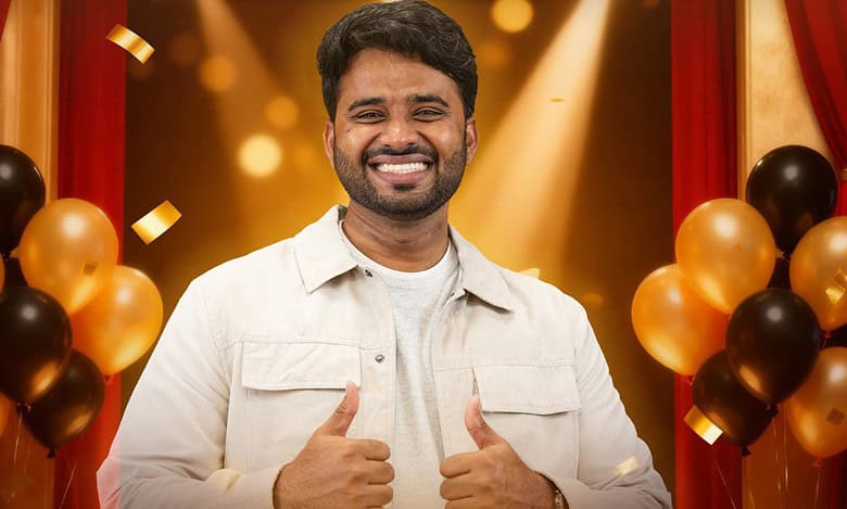 Telangana’s Anilkumar Bolla smiles after becoming the first Dirham 100 million winner in The UAE Lottery.
