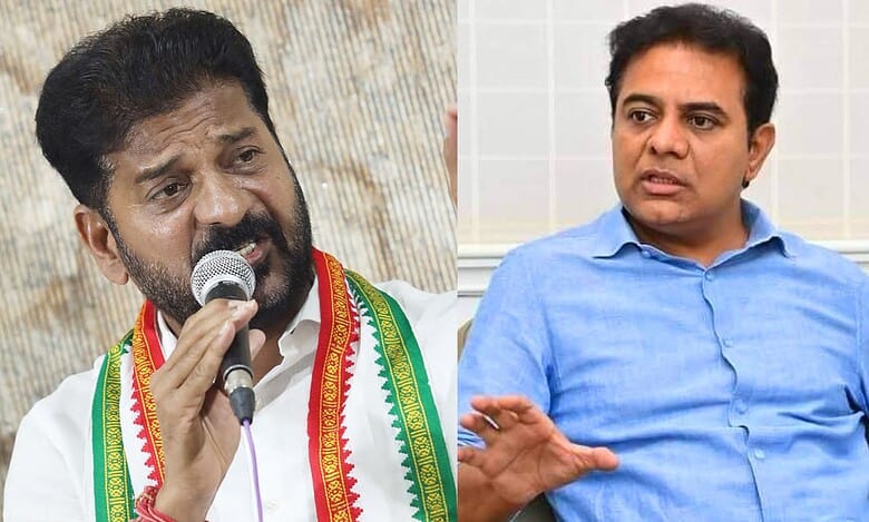 Telangana CM Revanth Reddy and BRS working president KTR