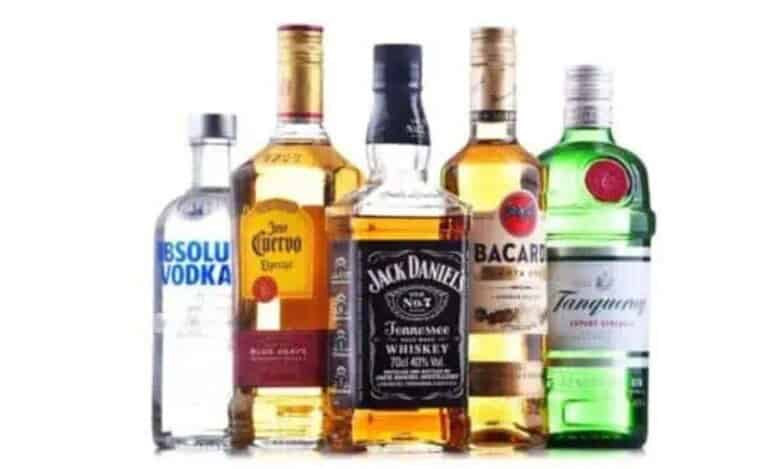 An image of liquor bottles used for representational purposes