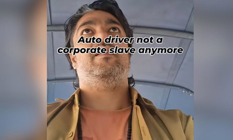 Man drives auto in Bengaluru