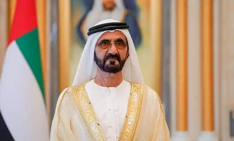 The image of Sheikh Mohammed bin Rashid Al Maktoum, Vice President and Prime Minister of the UAE and Ruler of Dubai.