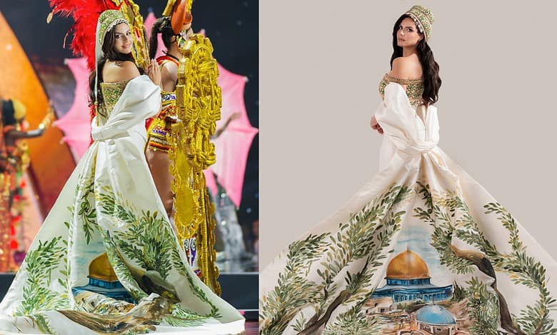 Nadeen Ayoub is the first-ever contestant representing Palestine at Miss Universe contest