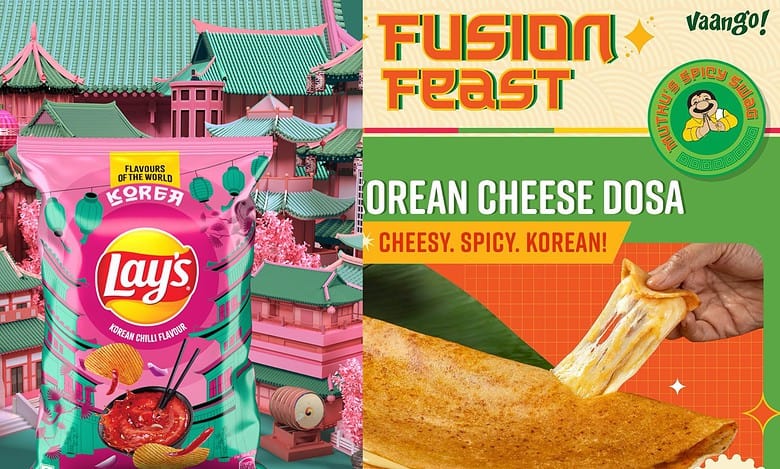 Korean chilli flavour Lay's and Korean cheese Dosa