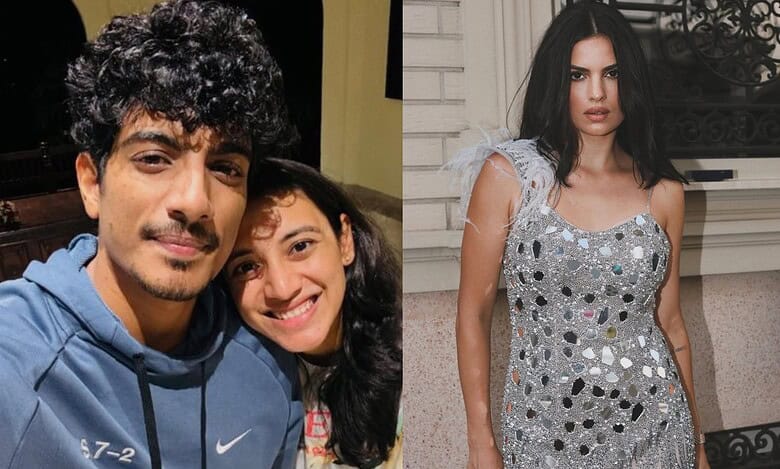 Palash Muchhal, Smriti Mandhana and Natasa Stankovic