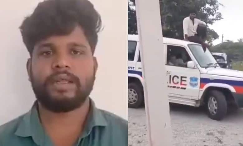 Ashok issues an apology for making reels on a police vehicle