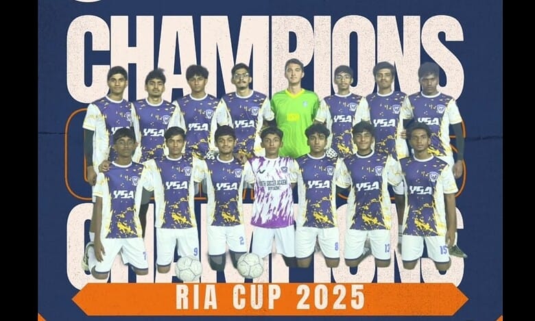 Youth Sports Academy (YSA) team pose for a group photo after winning the RIA Cup 2025 in Riyadh.