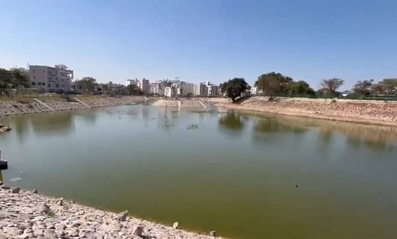 Image shows the Bum-Rukn-Ud-Dowla lake revived by HYDRAA