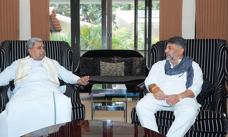 Karnataka CM Siddaramaiah and Dy CM DK Shivakumar