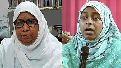Khalida Parveen (left) and Lubna Sarwat (right)