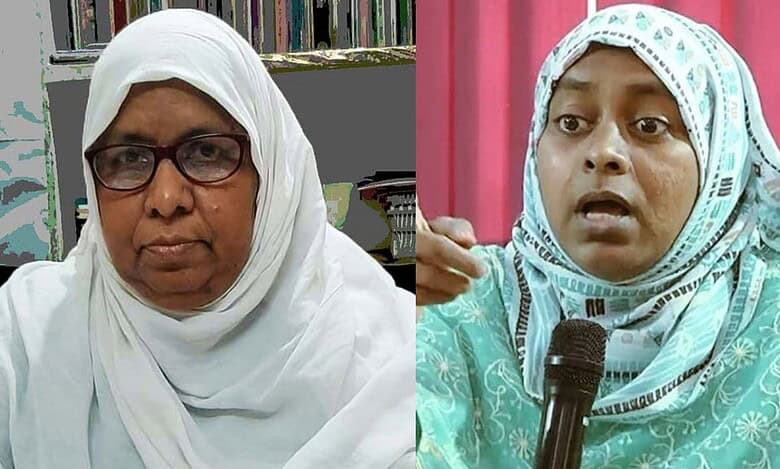 Khalida Parveen (left) and Lubna Sarwat (right)
