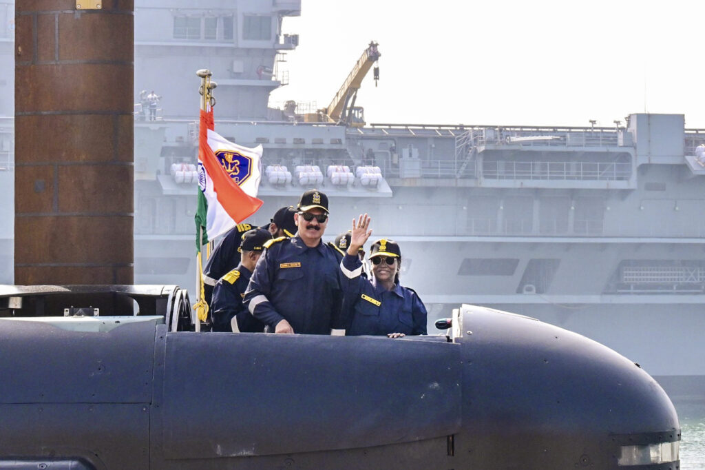 President Murmu embarked INS Vaghsheer