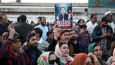 PTI protest against Imran Khan and his wife's 17-year prison sentence