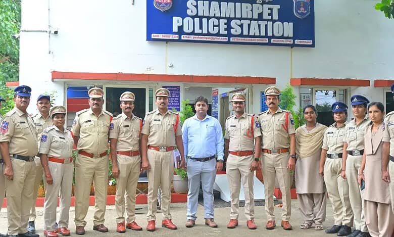 Shamirpet police station with their staff