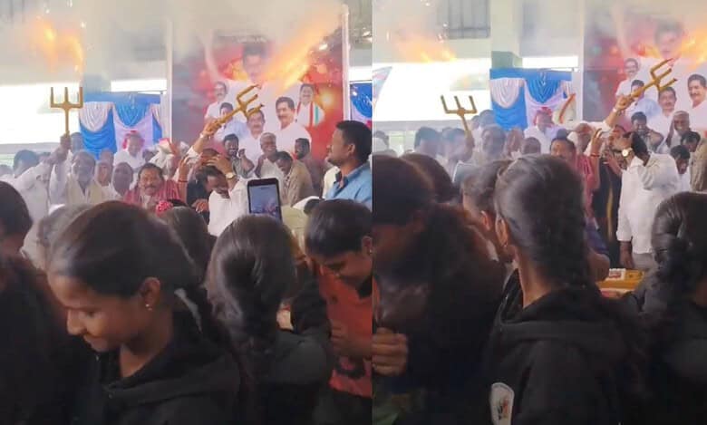 Students narrowly escape mishap at birthday celebration of Telangana CM’s advisor
