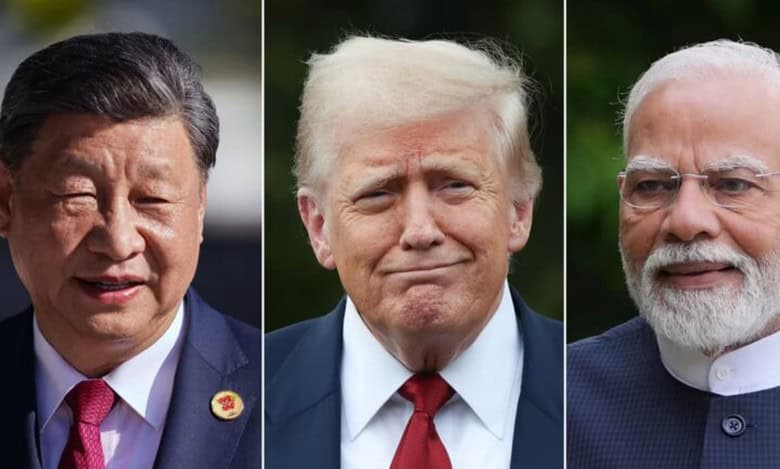 (From left to right) China President Xi Jinping, US President Donald Trump and Indian Prime Minister Narendra Modi