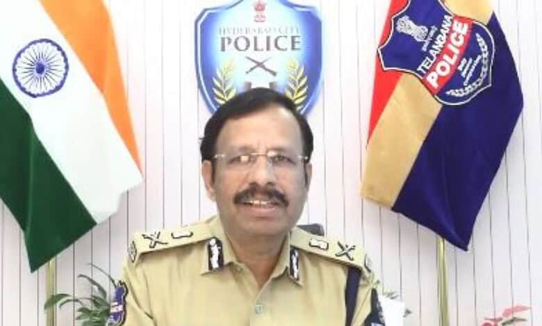 Hyderabad police commissioner VC Sajjanardelivers a video message