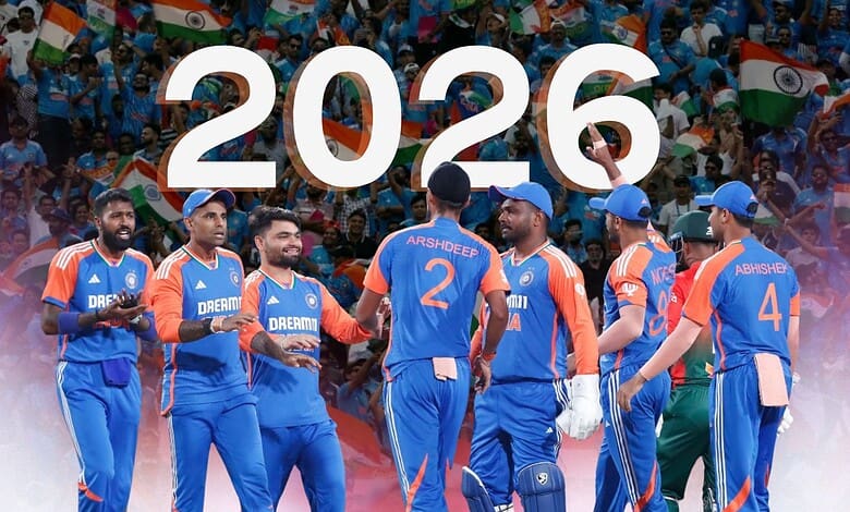 Indian cricket team celebrating a win.