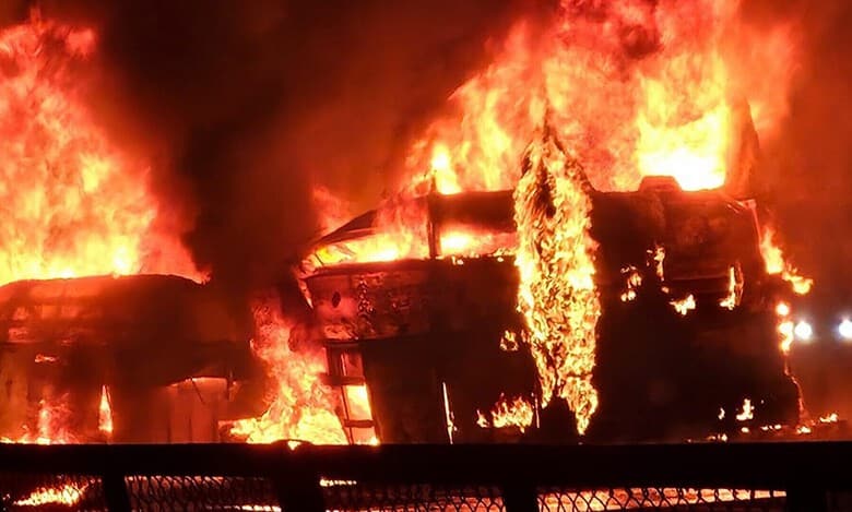 Nine killed after truck collides with bus