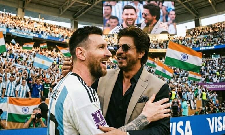 Messi and Shah Rukh Khan
