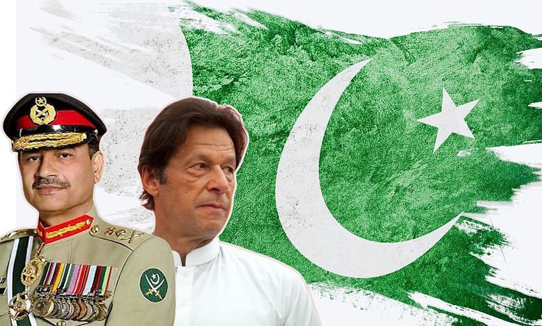 Former Pakistan PM Imran Khan and chief Field Marshal Asim Munir