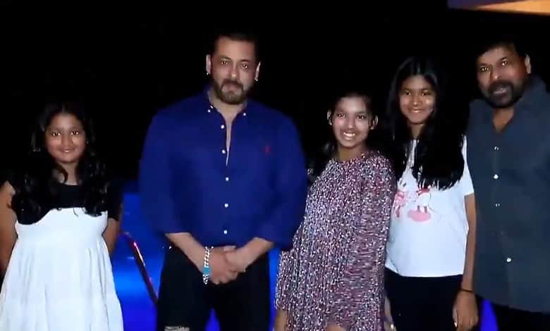 Salman Khan with Chiranjeevi's grand daughters