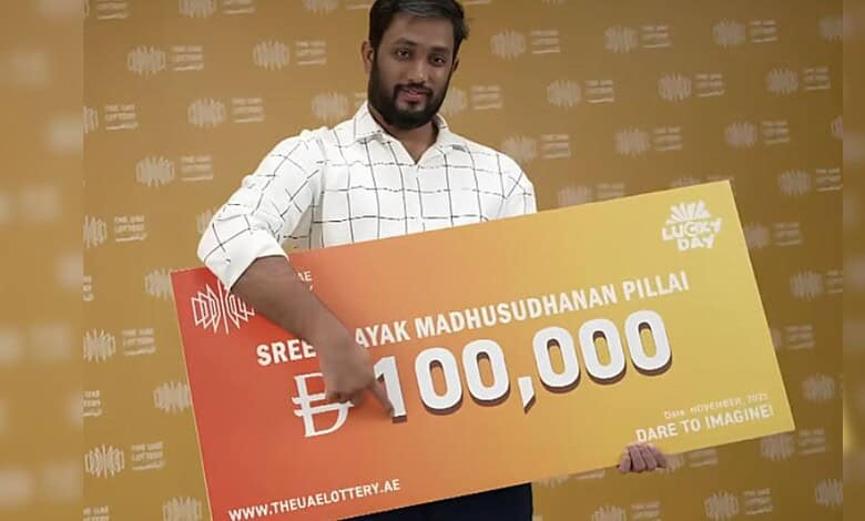 Indian expat Sreevinayak Madhusudhanan Pillai win UAE Lottery