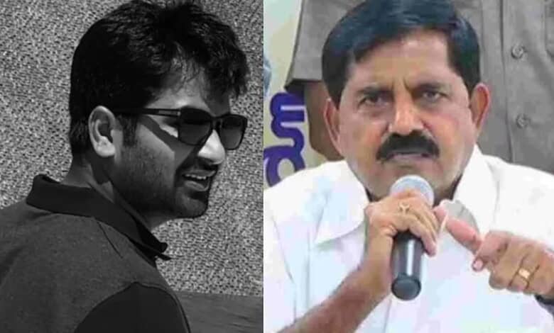 Andhra Pradesh's BJP MLA Adinarayana Reddy (right) and his son Sudheer (left)