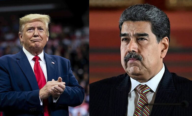 US President Donald Trump (left) and Venezuela President Nicolás Maduro (right)