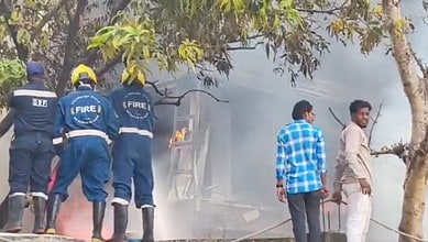 Three killed in fire at furniture shop building in Hyderabad
