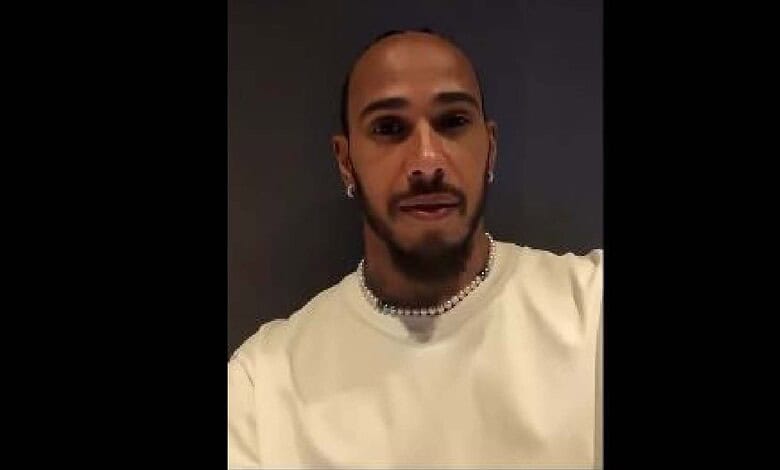 F 1 driver Lewis Hamilton recites a poem by Palestinan poets