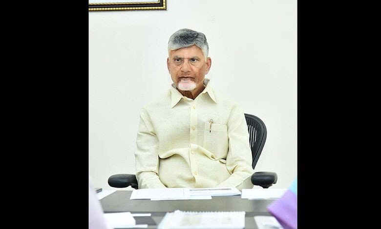 Andhra Pradesh CM Chandrababu Naidu in a meeting