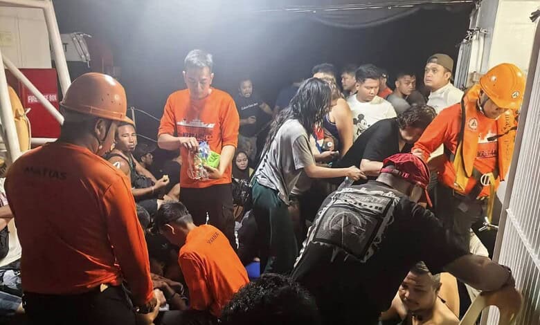 Ferry with 350 onboard sinks in Philippines; 7 dead, 215 rescued