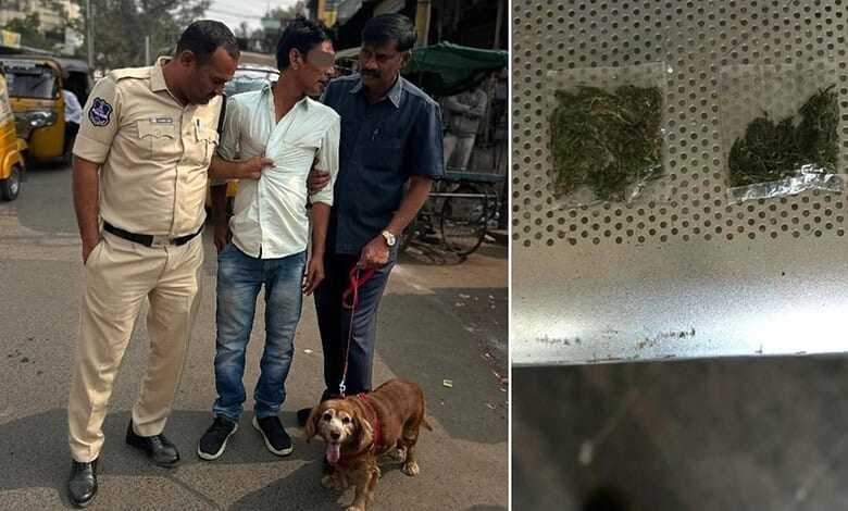 Narcotics detection dog 'Roma' sniffs out ganja in Adilabad