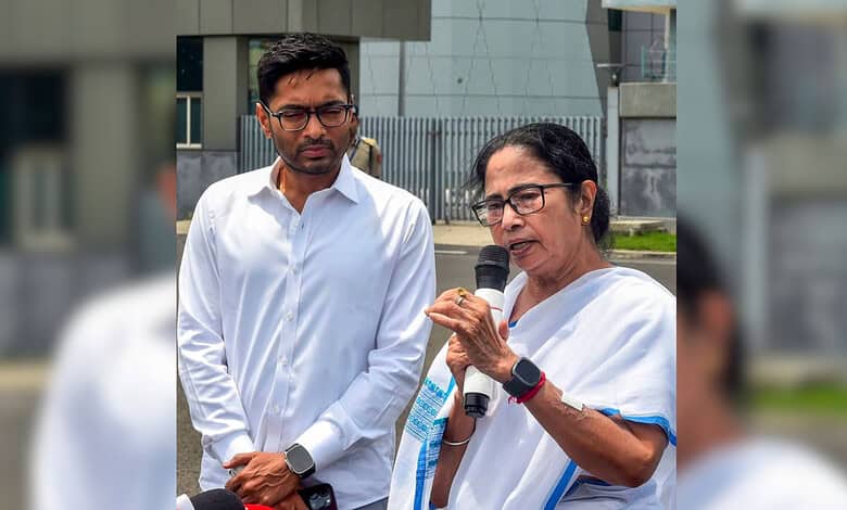 TMC leader Abhishek Banerjee and WB PM Mamata Banerjee