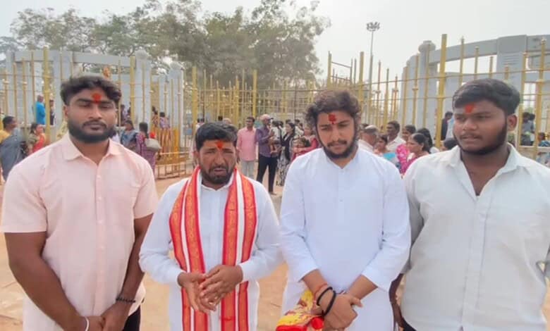 Telangana Bajrang Dal conveyor Shiva Ramulu (second from left)