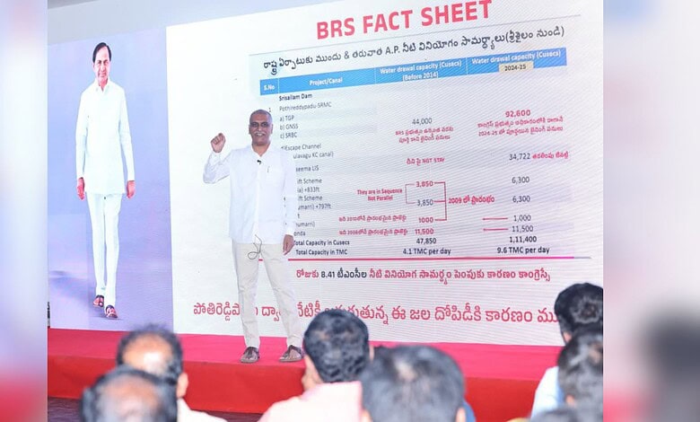 Harish Rao presents fact sheet on Telangana's water allocation