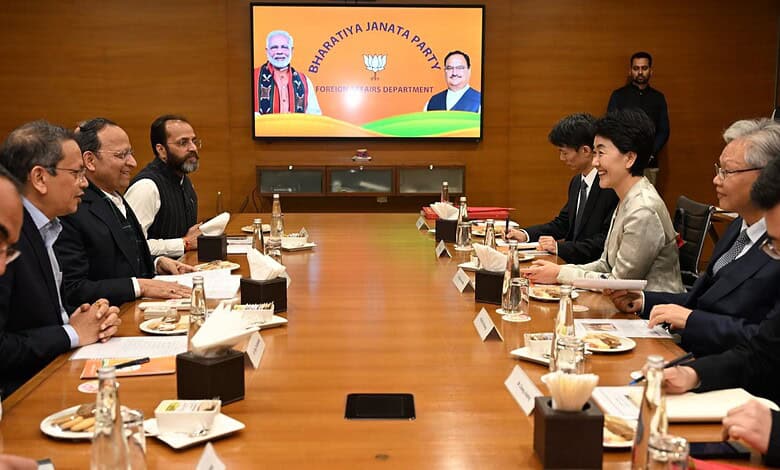 A delegation from the Communist Party of China meeting BJP leaders.