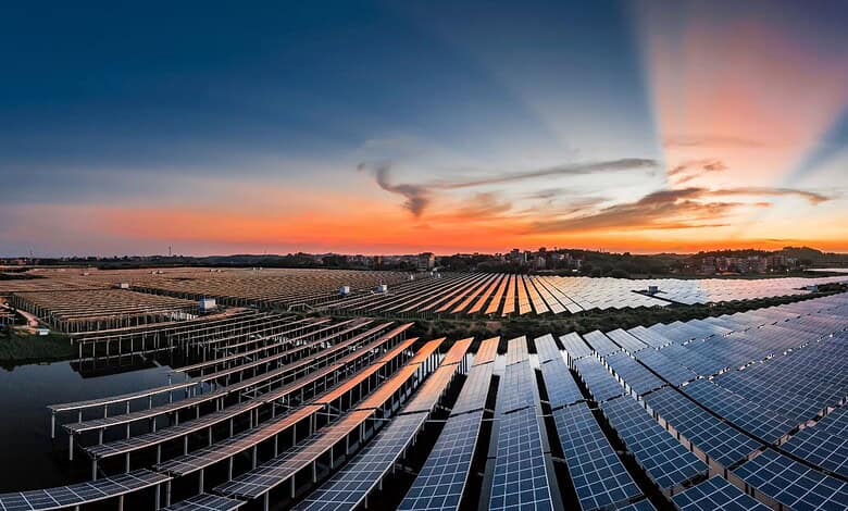 A solar power plant