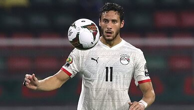 Egyptian footballer Ramdan Sobhi during a match