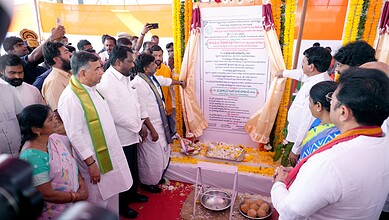 Telangana revenue Minister lays foundation stone in Peddapalli district