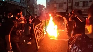 Protestors on streets in Iran