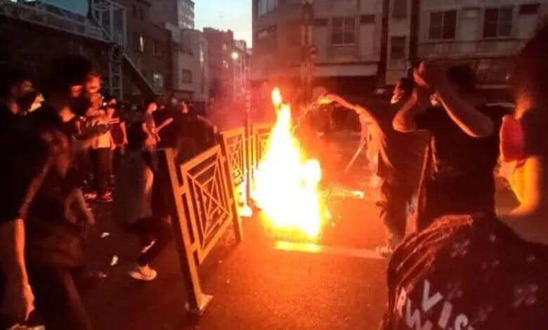 Protestors on streets in Iran