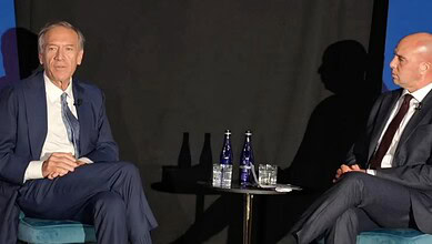 Former US Secretary of State Mike Pompeo(left) in a meeting
