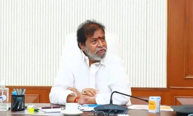 Telangana Health Minister Damodar Raja Narasimha addresses a meeting