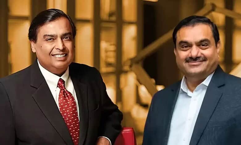 Mukesh Ambani (Left) and Gautam Adani (Right)