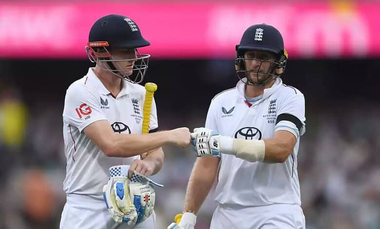 England cricket players Harry Brook and Joe Root