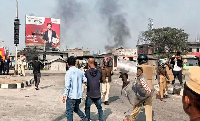 Kokrajhar: Security personnel at the site after clashes erupted allegedly between Bodos and Adivasis, a day after mob violence left one person dead, in Assam's Kokrajhar, Tuesday, Jan. 20, 2026. (PTI Photo)