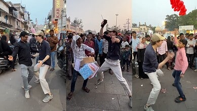 Belgian influencer with Hyderabadis