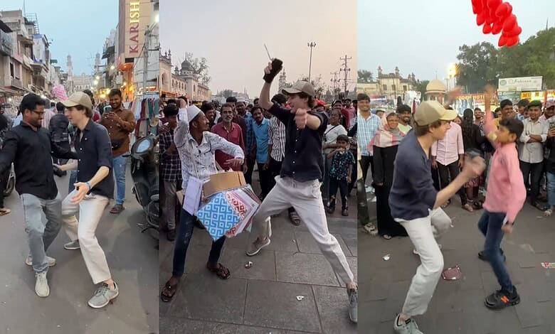 Belgian influencer with Hyderabadis